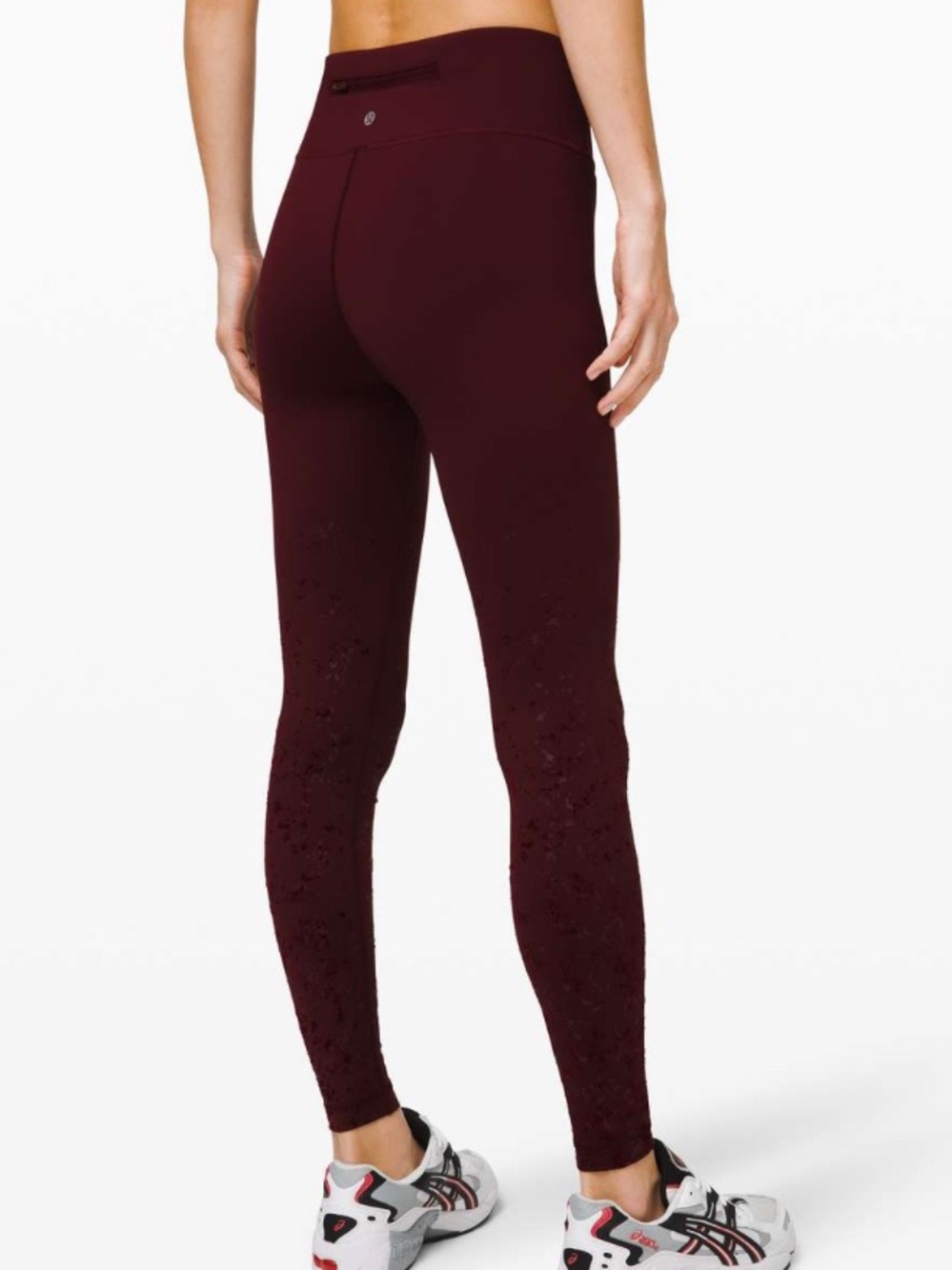 Lululemon Speed Wunder Mid-Rise Tight 28" *Speckle Shine Garnet - 4